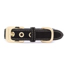 Lederen halsband - royal black