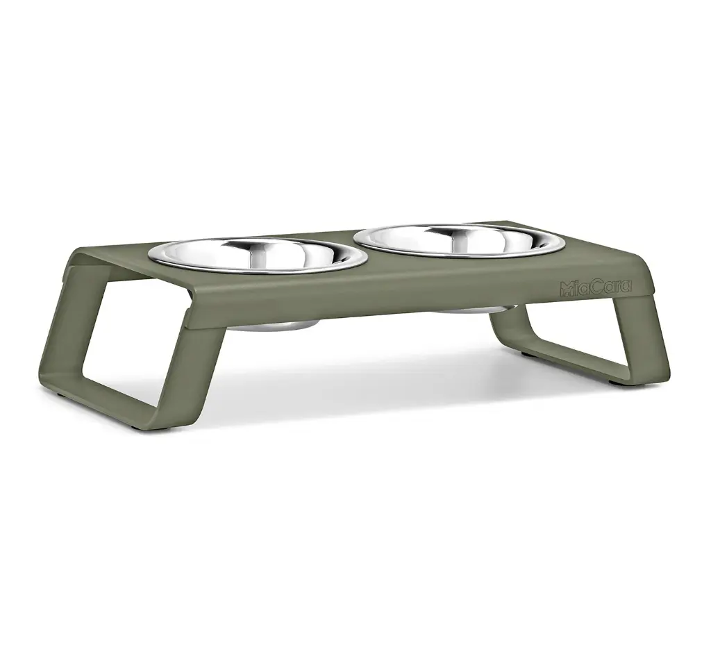 [C06-005-06-S] Desco hondenvoerbak - Powder-Coated Grolive Aluminium/Inox (S)