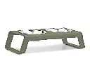 Desco hondenvoerbak - Powder-Coated Grolive Aluminium/Inox