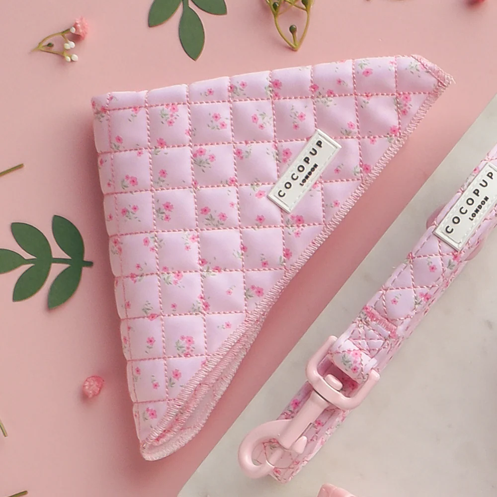 Gewatteerde Ditsy bloemen bandana - Roze