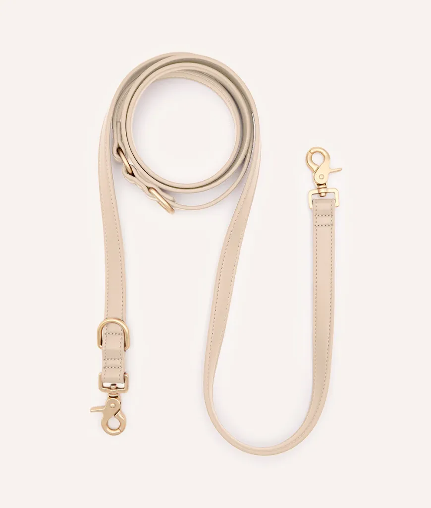 Laisse vegan réglable - Beige