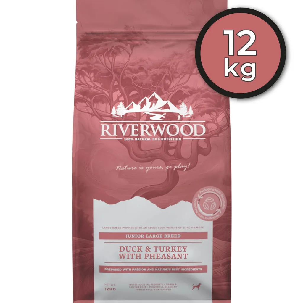 Riverwood Junior XL Eend & Kalkoen met Fazant - 12 Kg