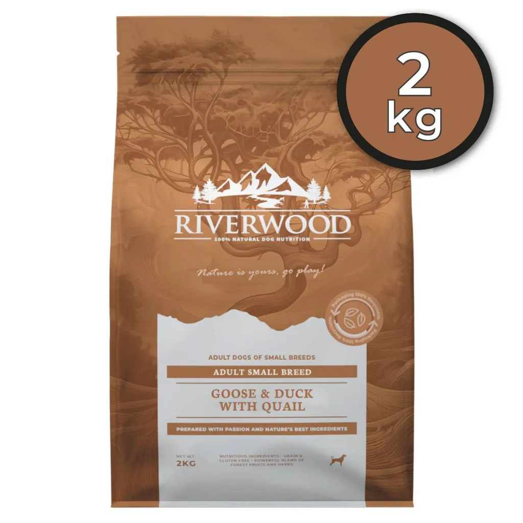 Riverwood Adult Small Breed Gans & Eend met Kwartel - 2 Kg