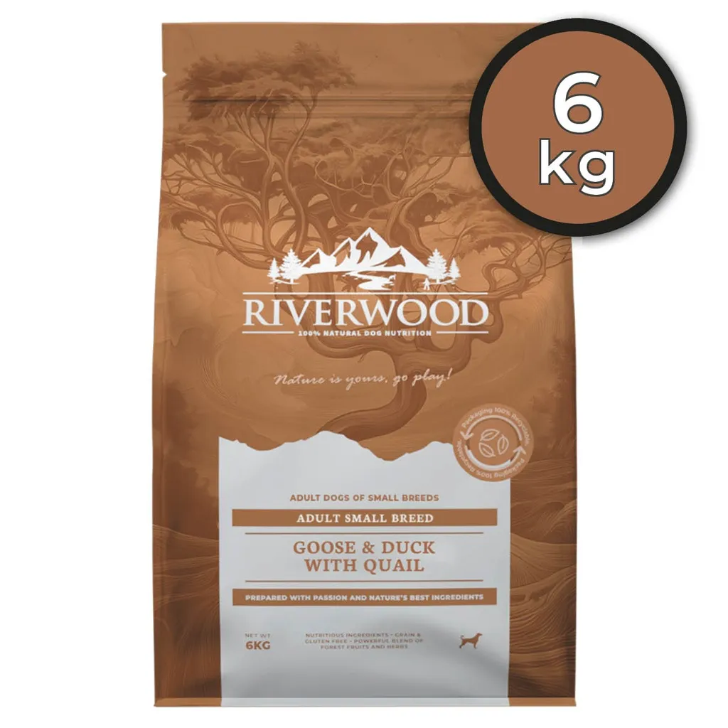 Riverwood Adult Small Breed Gans & Eend met Kwartel - 6 Kg