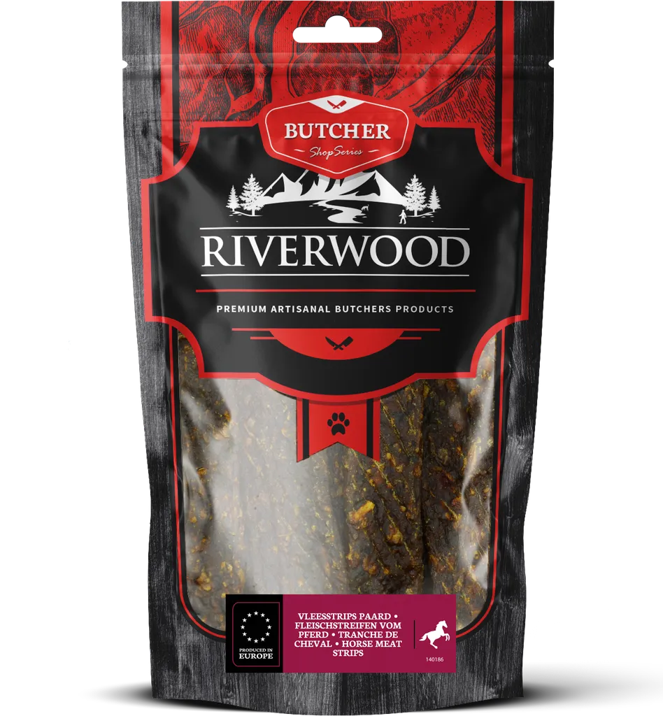Riverwood Vleesstrips Paard 150 gram