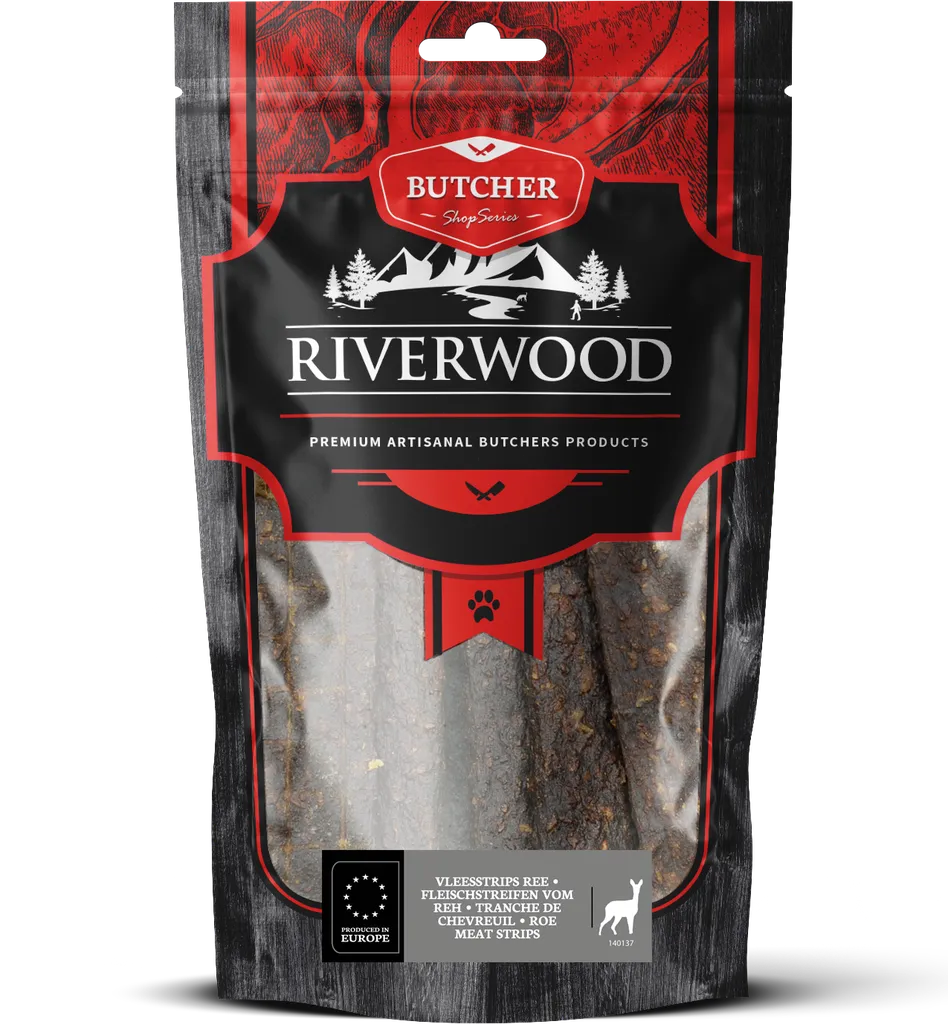 Riverwood Vleesstrips Ree 150 gram