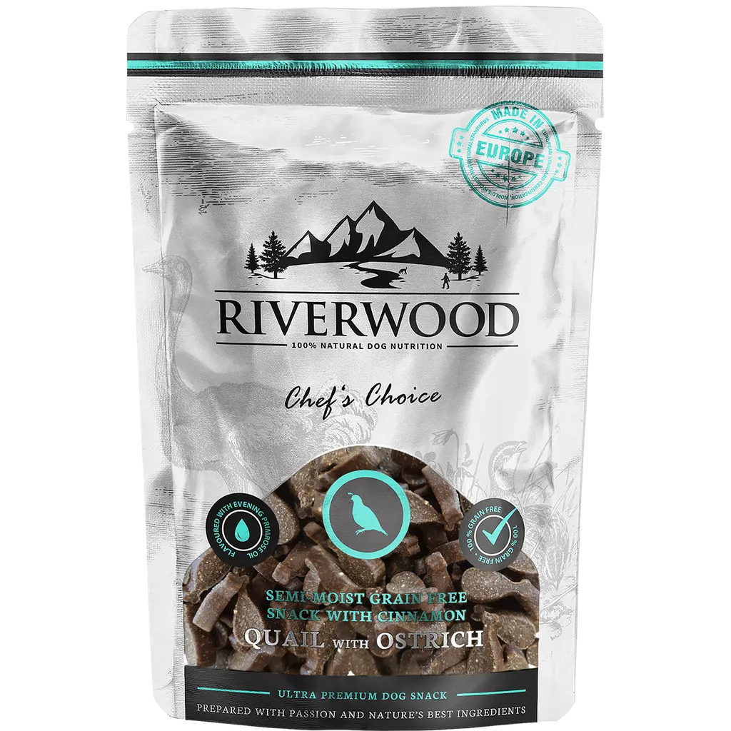Riverwood Chefs Choice Kwartel semi moist 200 gram